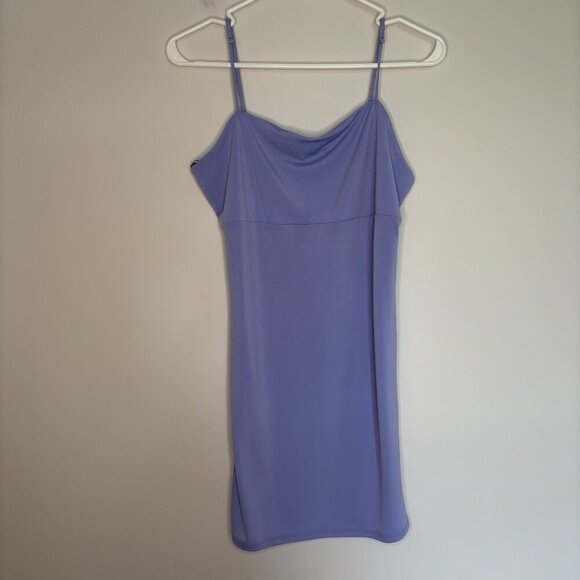 FOREVER 21 Knit Dress Womens L Lavendar Spaghetti Strap Mini - Picture 1 of 5